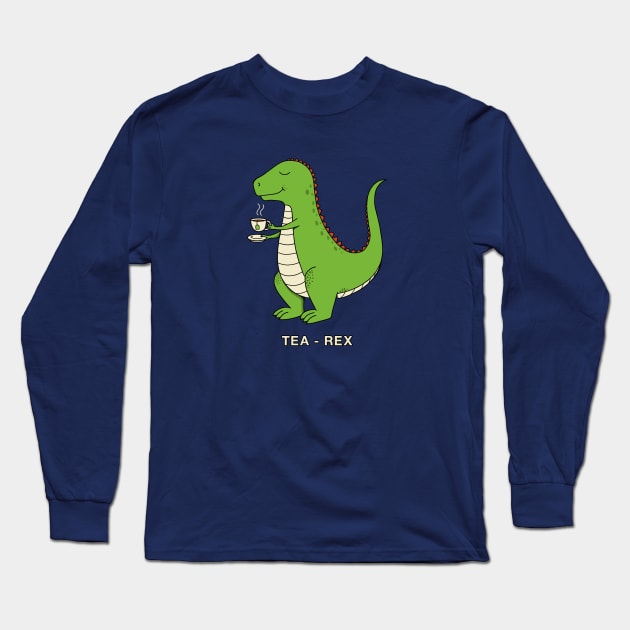 Tea Rex Long Sleeve T-Shirt by coffeeman